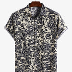 Floral Ethnic Style Print Shirts