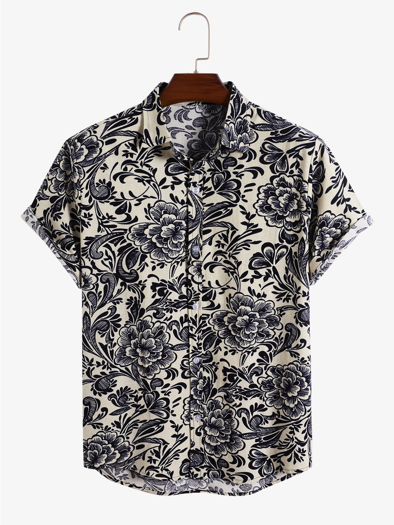 Floral Ethnic Style Print Shirts