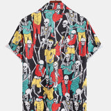 Skeleton Print Shirt