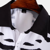 Skeleton Print Button Up Shirt