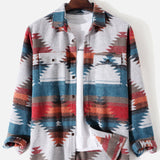 Aztec Geometric Print Overshirt