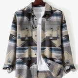 Aztec Geometric Print Overshirt