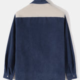 Long Sleeve Corduroy Patchwork Shirt