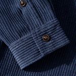 Long Sleeved Corduroy Button Up Shirt with Pockets
