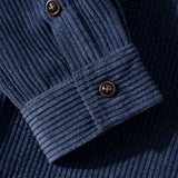 Long Sleeved Corduroy Button Up Shirt with Pockets