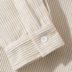 Long Sleeved Corduroy Revere Collar Shirt