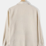 Long Sleeved Corduroy Revere Collar Shirt