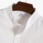 Linen Breathable Short Sleeve Basic Shirts
