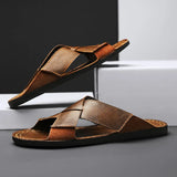 Baxter Genuine Leather Slide Sandals