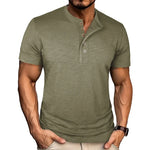 HENLEY NECK T-SHIRT FOR MEN