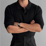 Hadley Ribbed Knit Polo