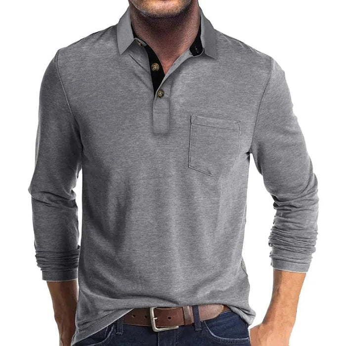 CLASSIC LONG SLEEVE POLO FOR MEN