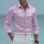 STRIPED POPLIN SHIRT FOR MEN