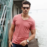 RIBBED SUMMER T-SHIRT FOR MEN