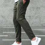 STRETCH COTTON TROUSERS FOR MEN