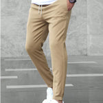 STRETCH COTTON TROUSERS FOR MEN