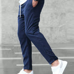 STRETCH COTTON TROUSERS FOR MEN