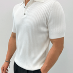 Ribbed Knit Polo