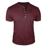 HENLEY NECK T-SHIRT FOR MEN