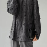 Veil Distressed Long Sleeve Shirt