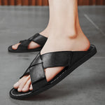 Baxter Genuine Leather Slide Sandals