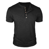 HENLEY NECK T-SHIRT FOR MEN