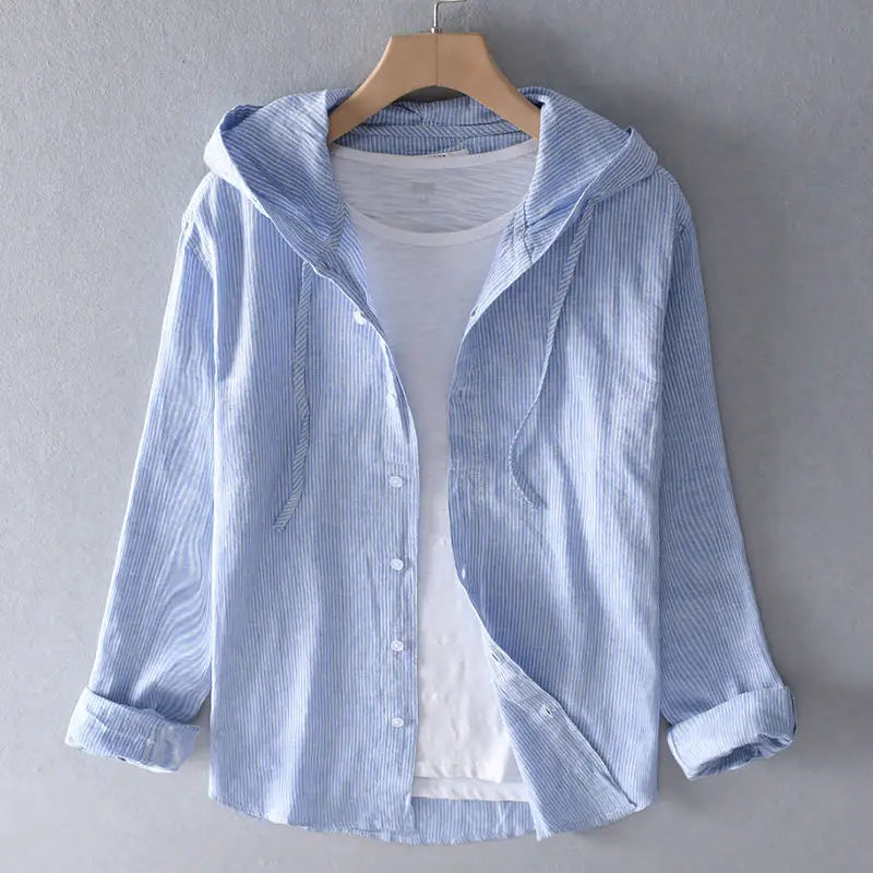 Ward Linen Hooded Shirt