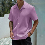 TEXTURED CUBAN SHIRT FOR MEN