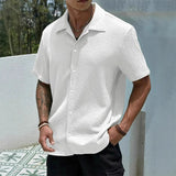 TEXTURED CUBAN SHIRT FOR MEN
