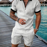 Men's Summer Set | Polo & Shorts with Contrast Details