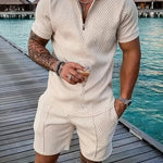 Men's Summer Set | Polo & Shorts with Contrast Details