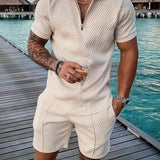 Men's Summer Set | Polo & Shorts with Contrast Details