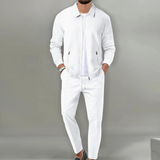 Men's Tracksuit | Men's Leisure Suit | Zip Jacket & Drawstring for Clear Look