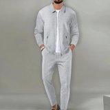 Men's Tracksuit | Men's Leisure Suit | Zip Jacket & Drawstring for Clear Look