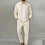 Men's Tracksuit | Men's Leisure Suit | Zip Jacket & Drawstring for Clear Look