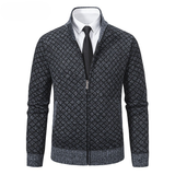 WAFFLE ZIP CARDIGAN FOR MEN