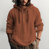 LINEN HOODED SHIRT FOR MEN