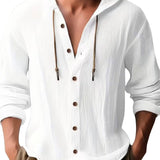 HOODED LONG SLEEVE SHIRT FOR MEN