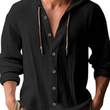 HOODED LONG SLEEVE SHIRT FOR MEN