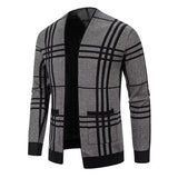 CHECKERED KNIT CARDIGAN FOR MEN