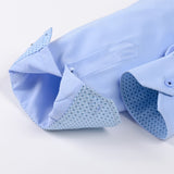 Long Sleeve Contrast Button Up Dress Shirt