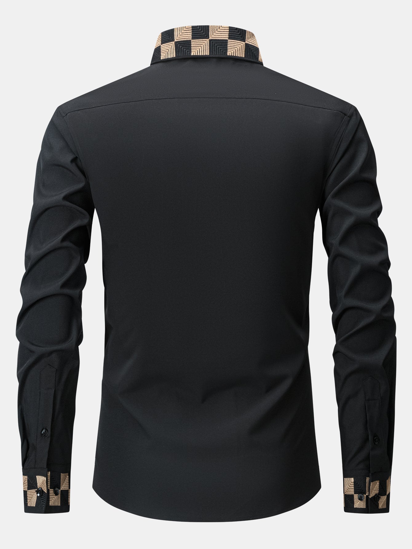 Long Sleeve Embroidered Hidden Buttons Placket Shirt