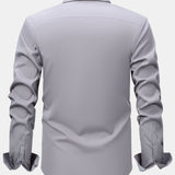 Long Sleeve Contrast Button Up Dress Shirt