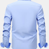 Long Sleeve Contrast Button Up Dress Shirt