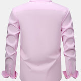 Long Sleeve Contrast Button Up Dress Shirt