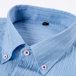 Long Sleeve Crinkle Button Up Shirt