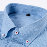 Long Sleeve Crinkle Button Up Shirt