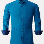 Long Sleeve Contrast Dress Shirt