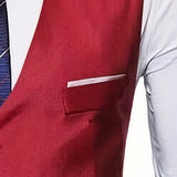 COLLARLESS POLYESTER VEST FOR MEN