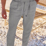 LINEN DRAWSTRING TROUSERS FOR MEN